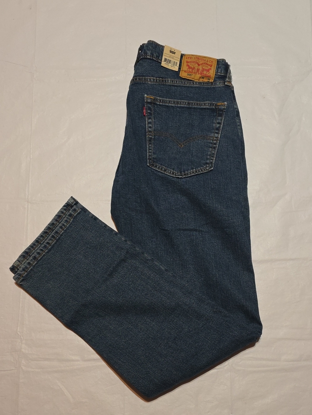 Levi's NWT Men's 505 Straight-Leg Stretch Jeans Dark Wash 36x36
